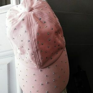 Pink rhinestone hat